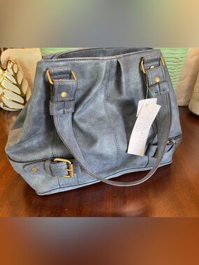 NWT Minicci Denim Blue Colored Shoulder Bag / Purse.